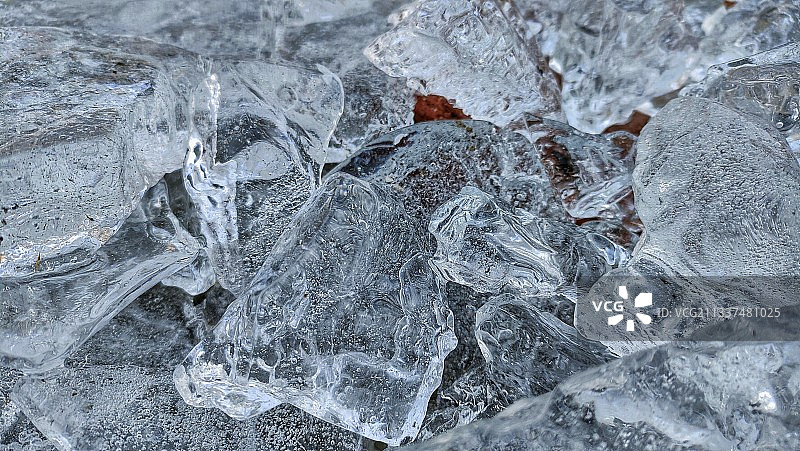 京杭大运河的冰图片素材