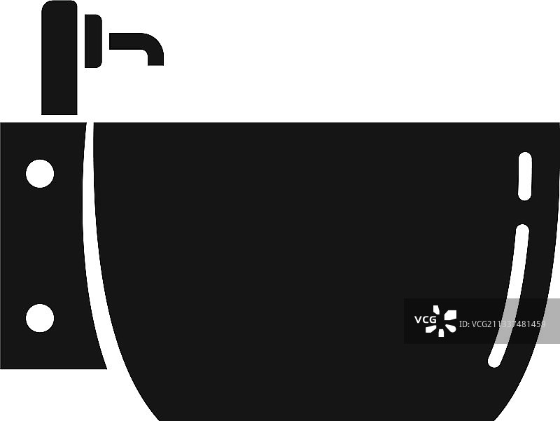 坐浴盆图标简约风格图片素材