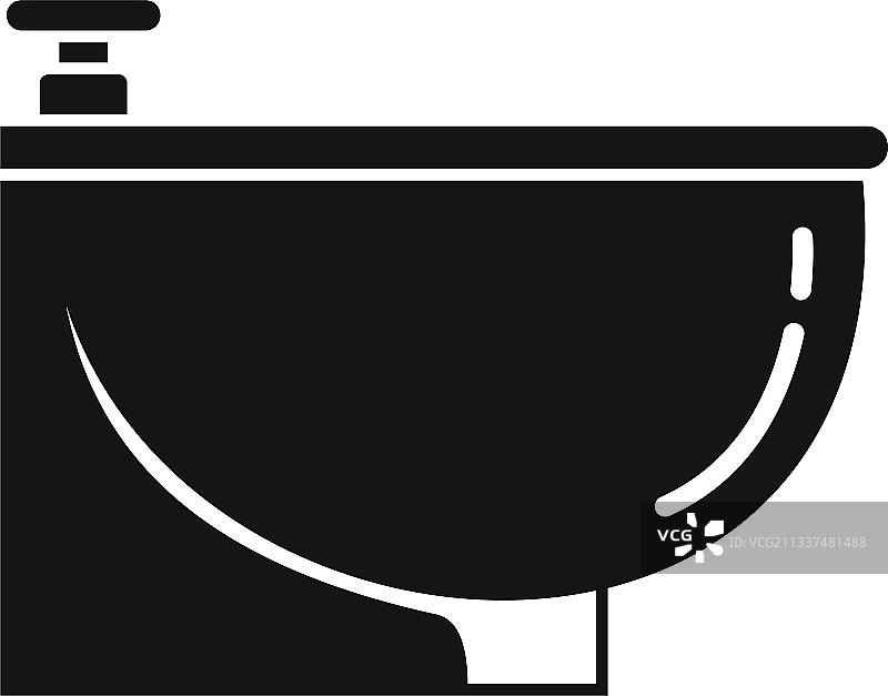 坐浴盆图标（简约风格）图片素材