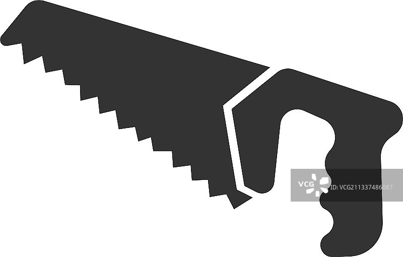锯子图标黑色轮廓图片素材