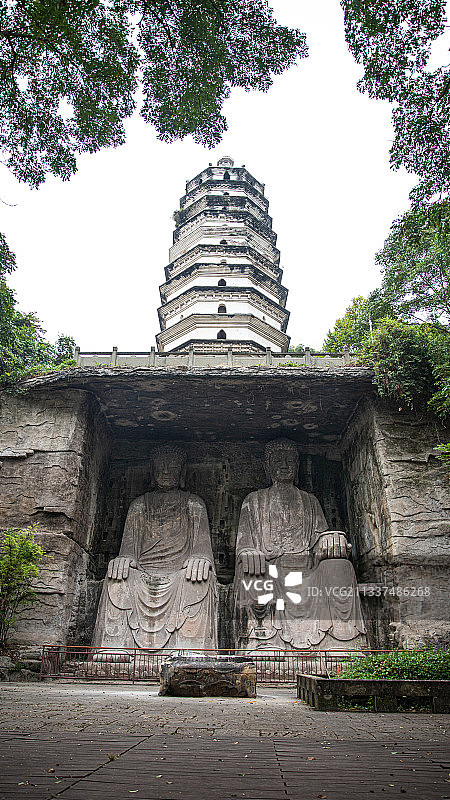 重庆市大足区北山石刻历史遗迹图片素材