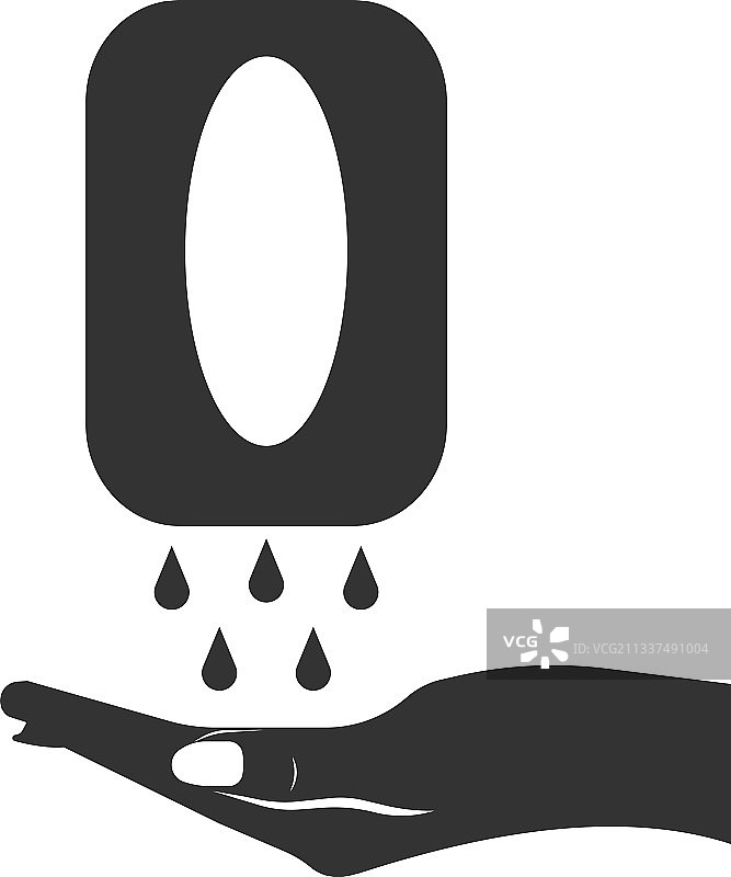 洗手液图标黑色轮廓图片素材