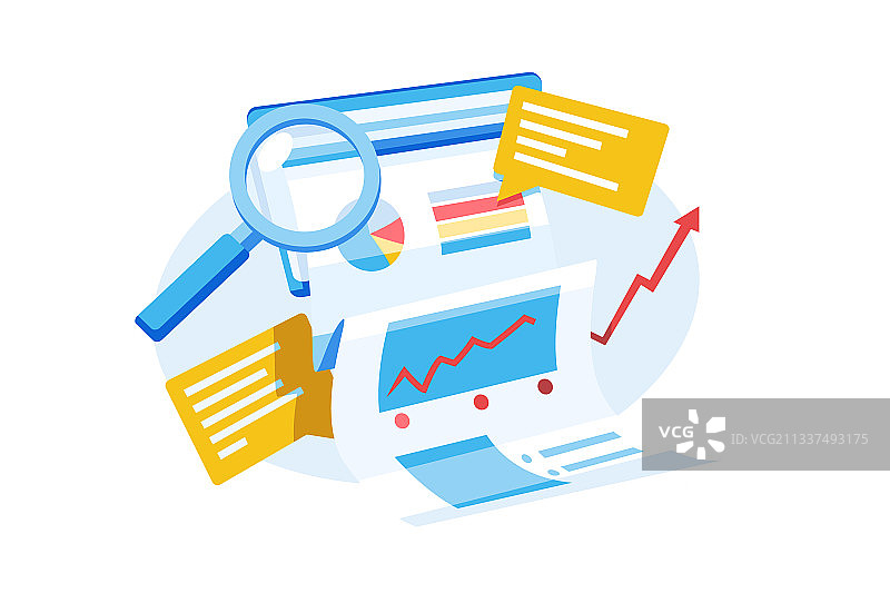 月度商业报告图片素材