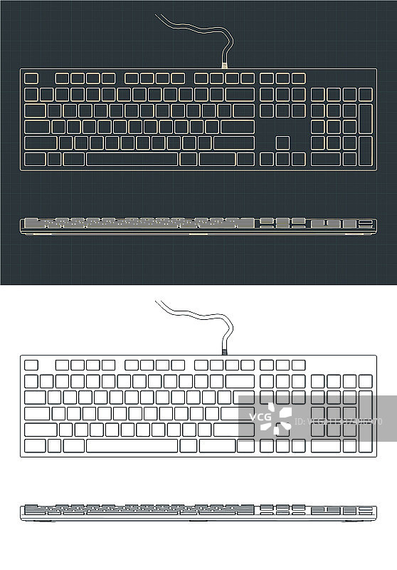 键盘蓝图图片素材