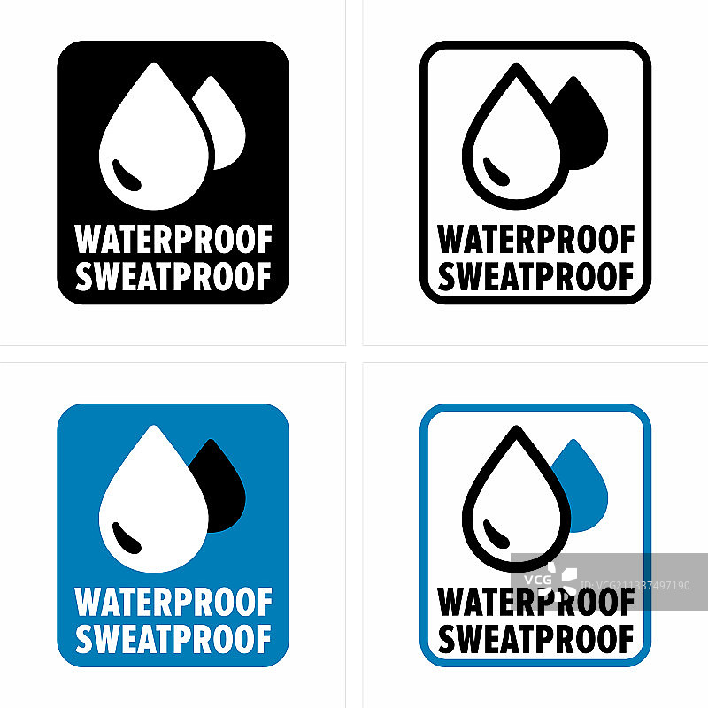 防水防汗信息标志图片素材