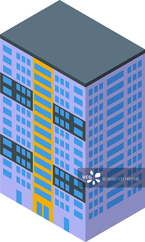 公寓出租图标2.5D风格图片素材