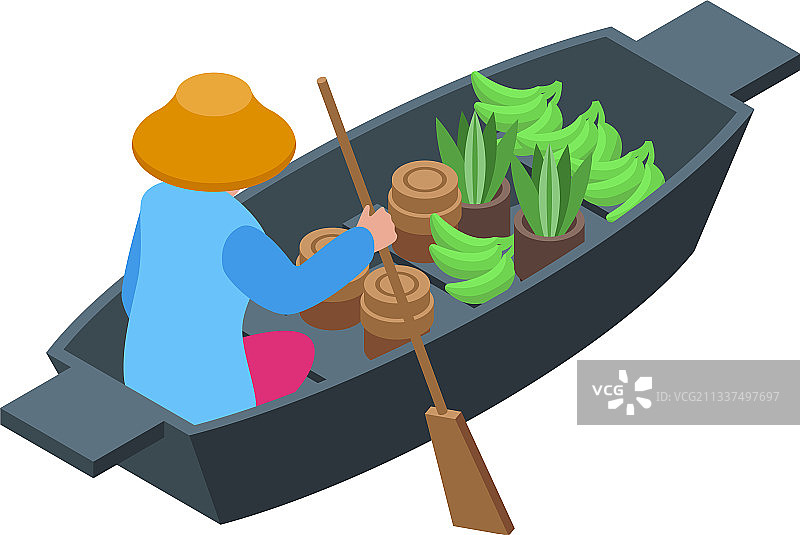 2.5D香蕉水上市场图标图片素材