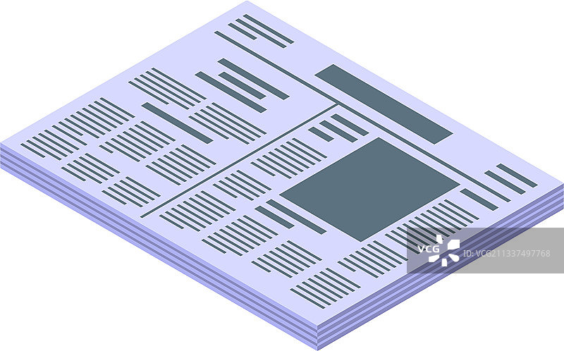 现代报纸图标2.5D风格图片素材