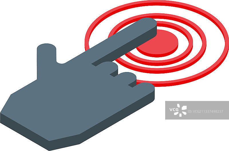 触碰互动2.5D风格图标图片素材