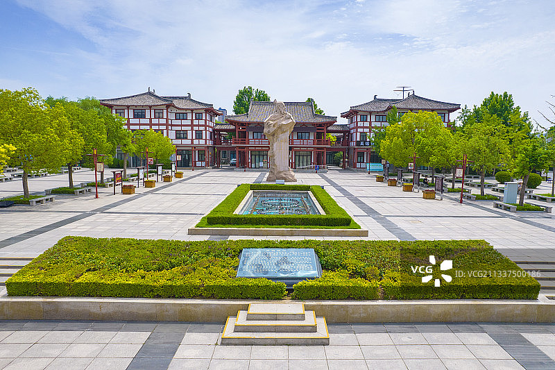 中国河南省郑州市荥阳市刘禹锡公园图片素材