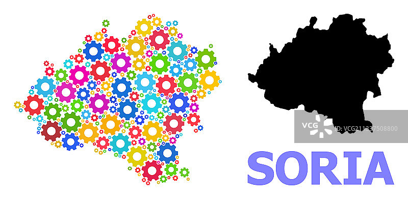 索里亚省工业合成地图图片素材