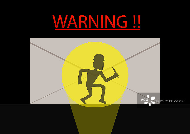 网络钓鱼邮件中的小偷图片素材