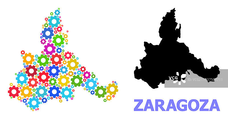 萨拉戈萨省马赛克地图工坊图片素材