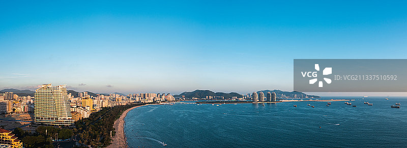 三亚湾东段全景图图片素材