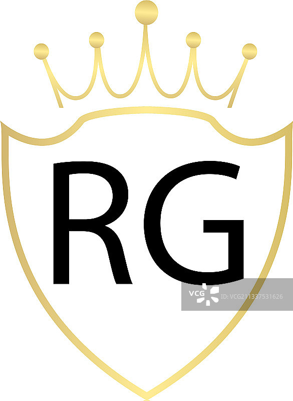 简约风格的RG字母logo设计图片素材
