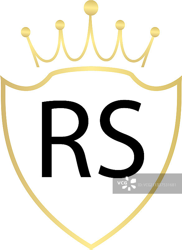 简约风格的rs字母标志设计图片素材