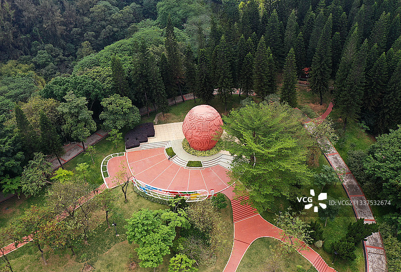 广东省广州市白云区白云山国家级风景名胜区航拍图片素材