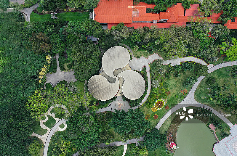 广东省广州市白云区白云山国家级风景名胜区航拍图片素材