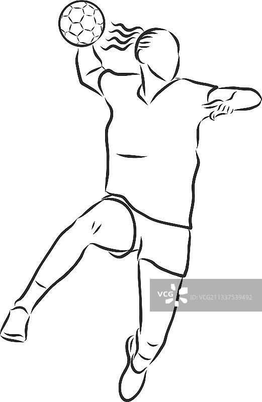 男人打手球黑白画图片素材