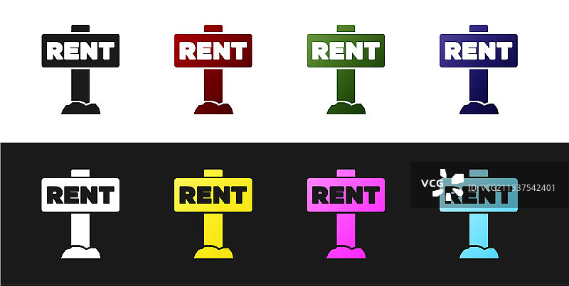 出租图标告示牌图片素材