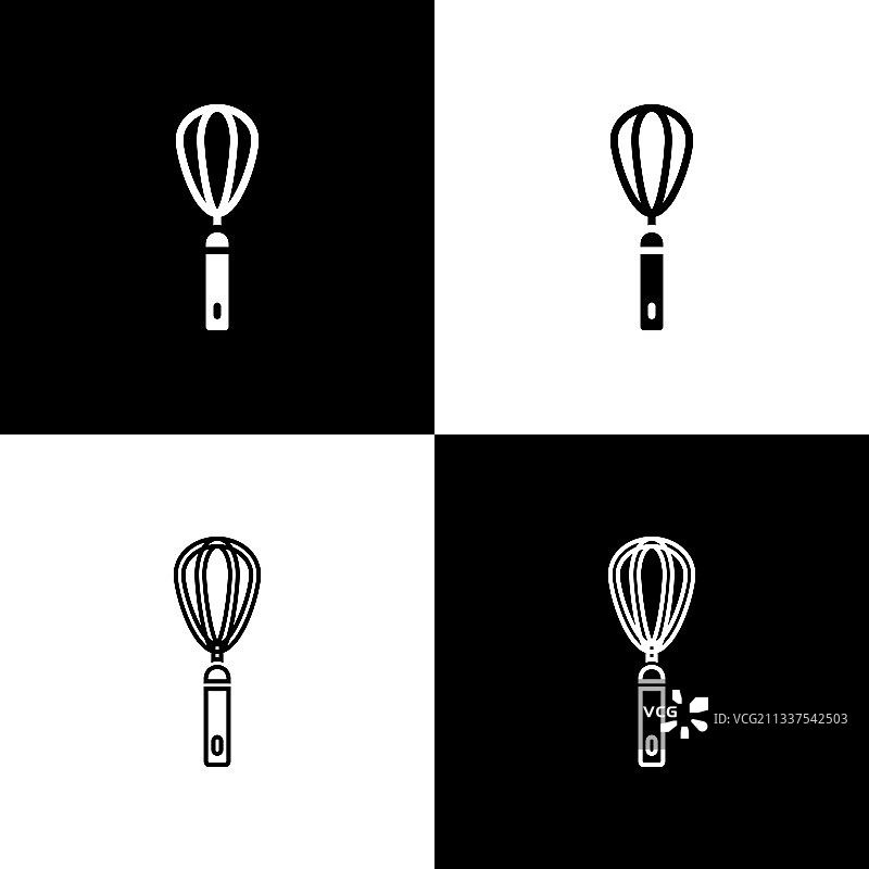 厨房搅拌器黑白图标图片素材