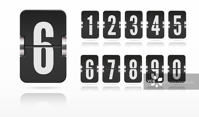 带数字的翻转记分牌图片素材