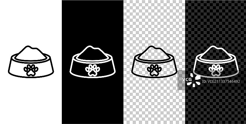 猫或狗的宠物碗图标图片素材