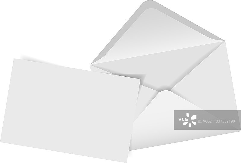 带空白便条的信封图片素材