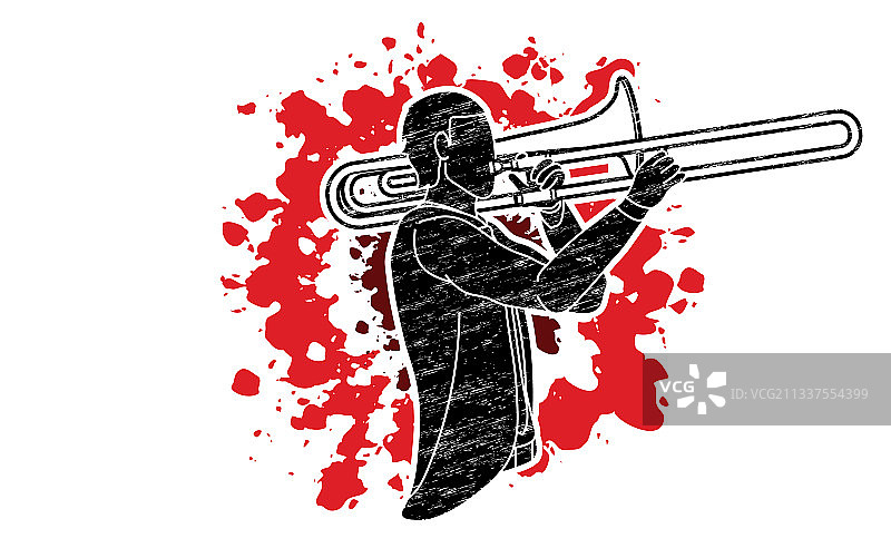 长号音乐家管弦乐队乐器图案图片素材