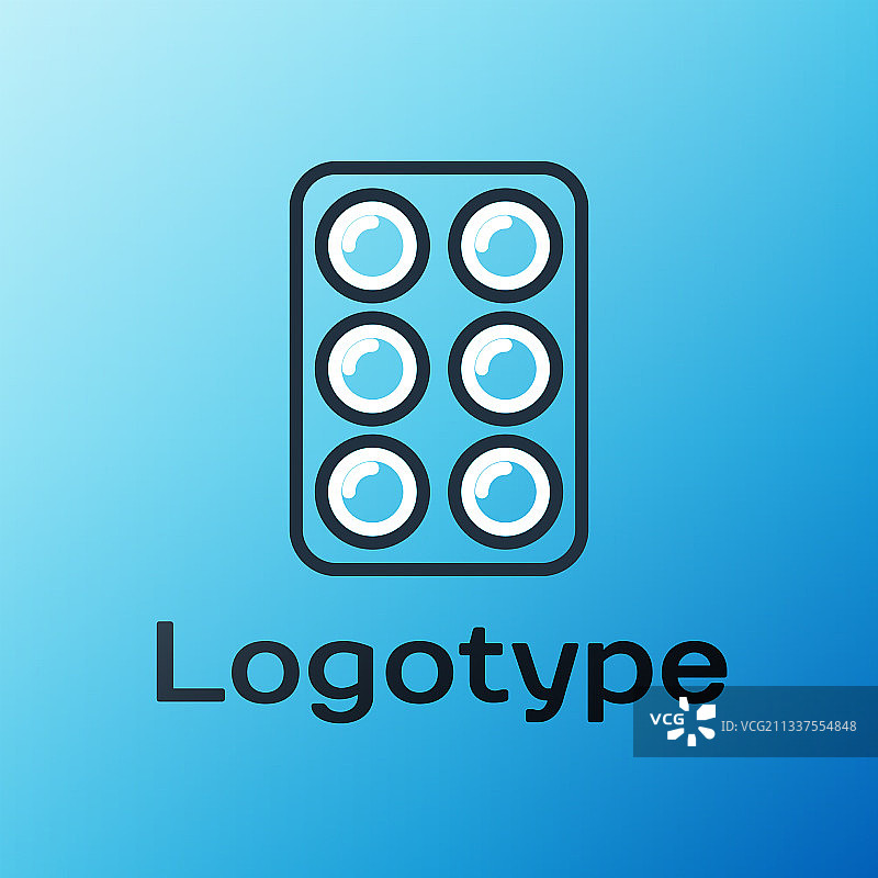 盒装水彩颜料线性图标图片素材