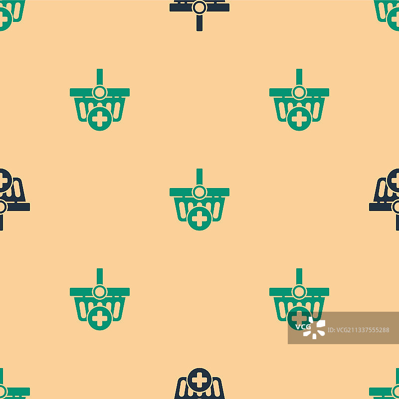 绿色黑色添加到购物车图标图片素材