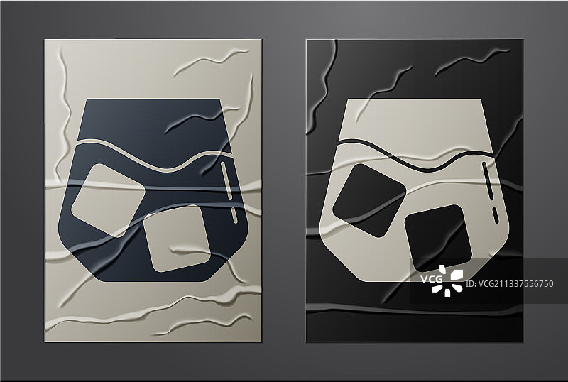 威士忌和冰块白色玻璃杯图标图片素材