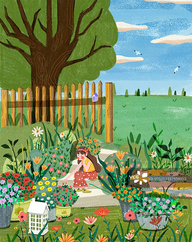 风景插画图片素材