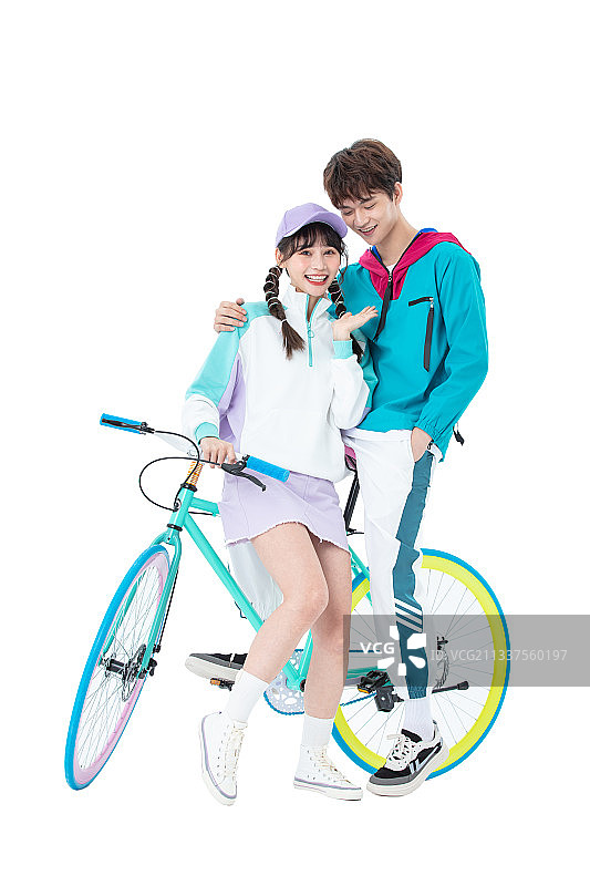 甜蜜的青年情侣图片素材