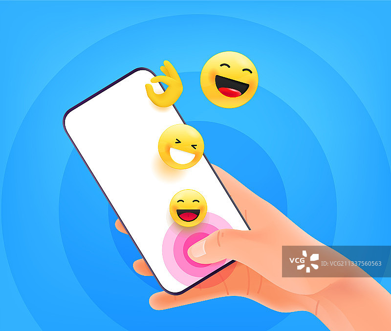 消息概念：男人拿着现代智能手机图片素材