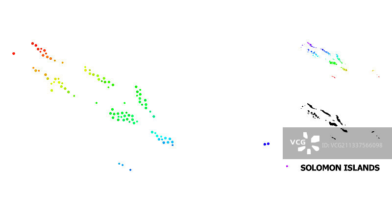 像素化所罗门群岛地图图片素材