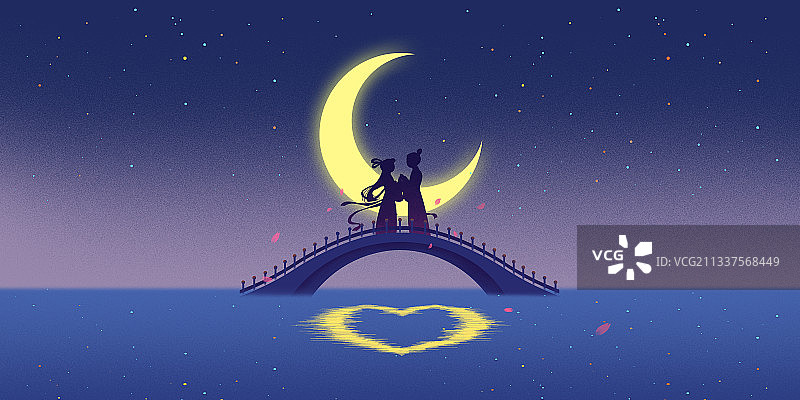 七夕节牛郎织女图片素材