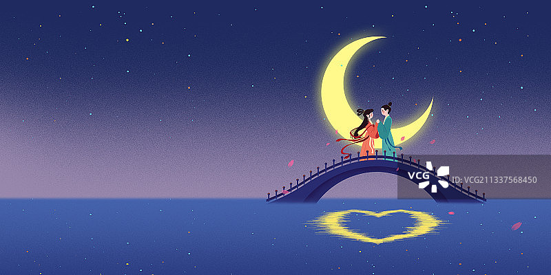 七夕节牛郎织女图片素材