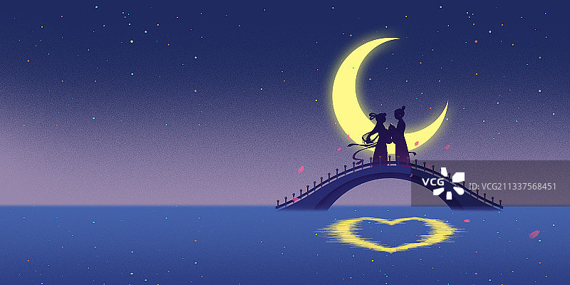 七夕节牛郎织女图片素材