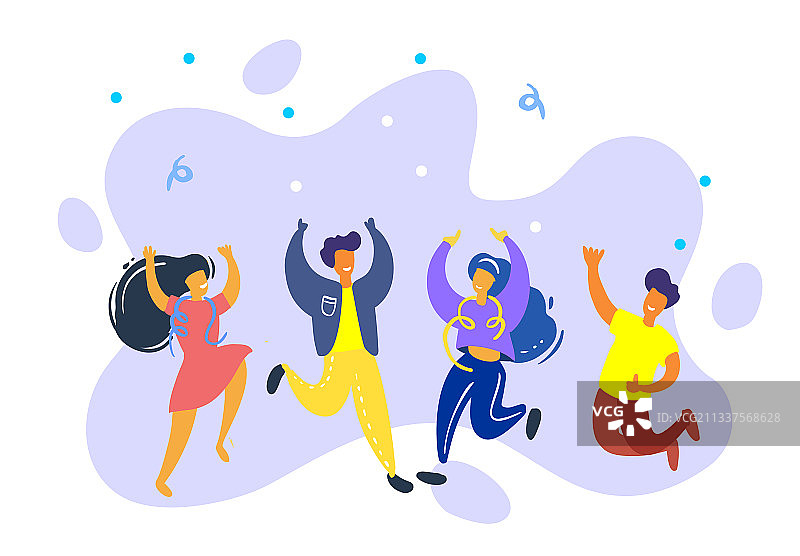 人们一起跳跃图片素材