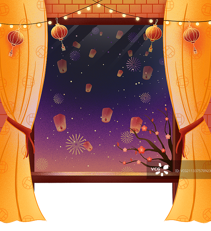 窗外夜景图片素材