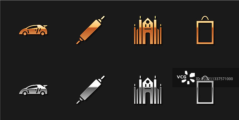 赛车擀面杖米兰大教堂图片素材