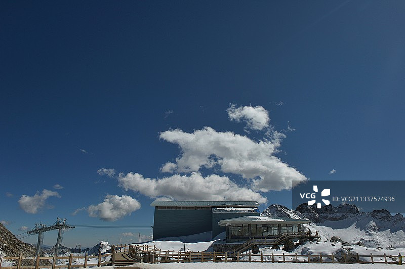 达古冰川风景图片素材