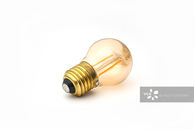 电灯泡放在白色背景上图片素材