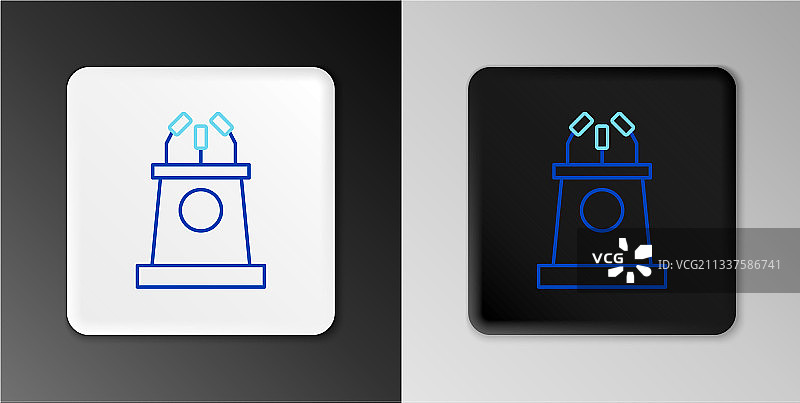 线条舞台或辩论讲台图标图片素材