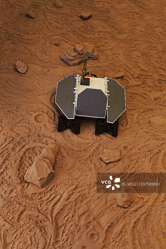 火星车在火星上执行任务图片素材