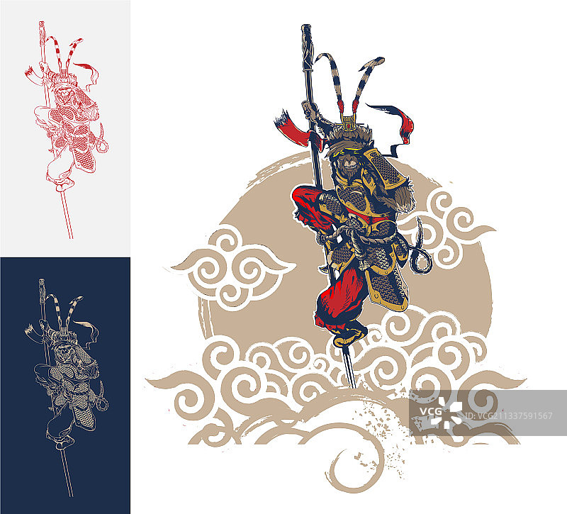 孙悟空复古风图片素材