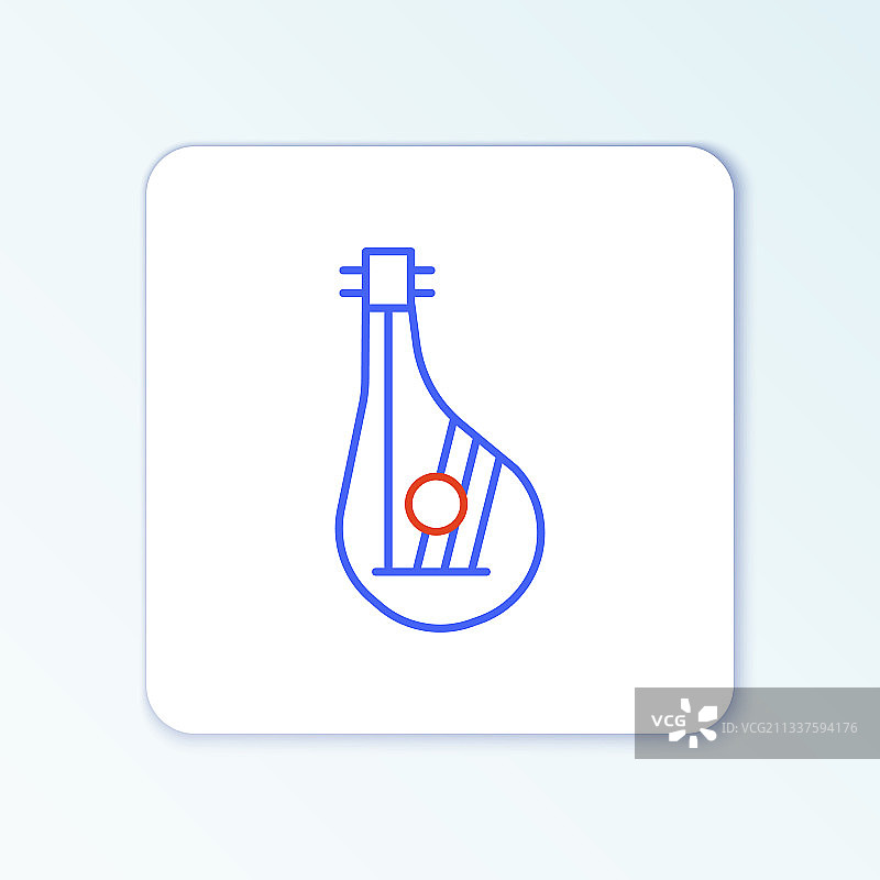 乌克兰传统乐器线条图图片素材