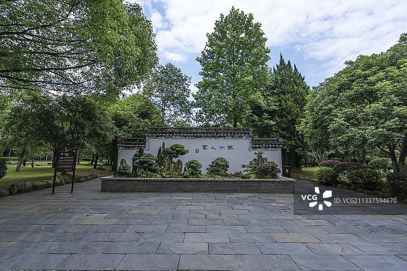 安徽歙县鲍家花园盆景拍摄图片素材