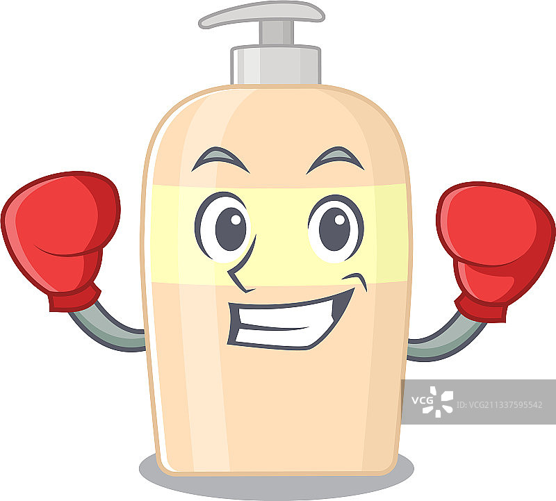 运动拳击手爽肤水吉祥物设计图片素材